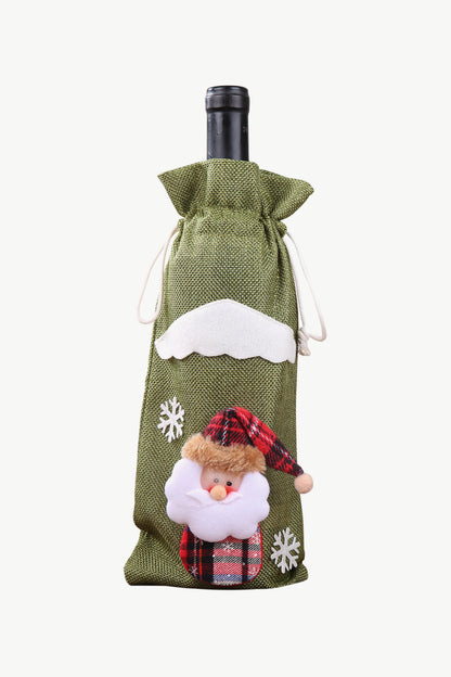 4-Pack Christmas Gnome Bottle Cover