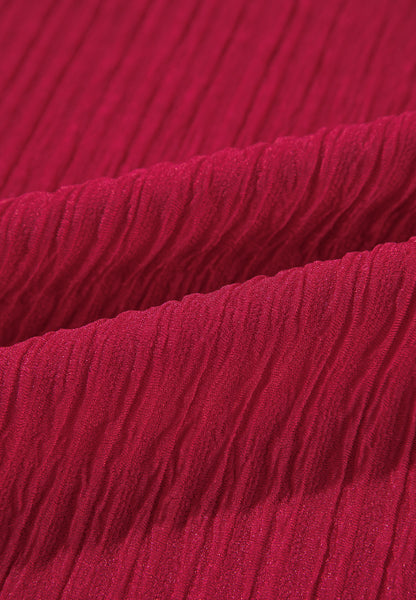 Frill Notched Long Sleeve Dress