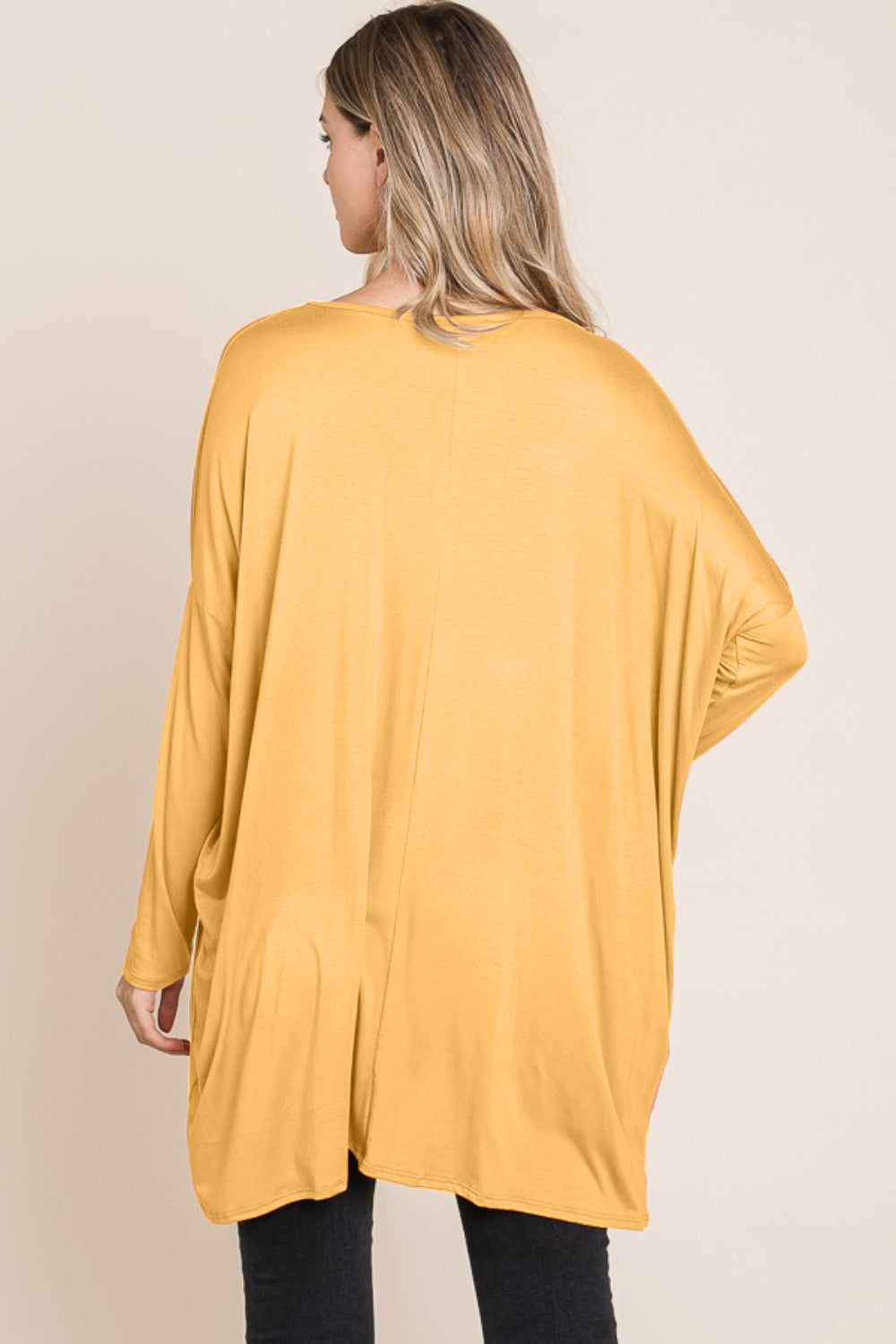 Round Neck Long Sleeve Oversized Top