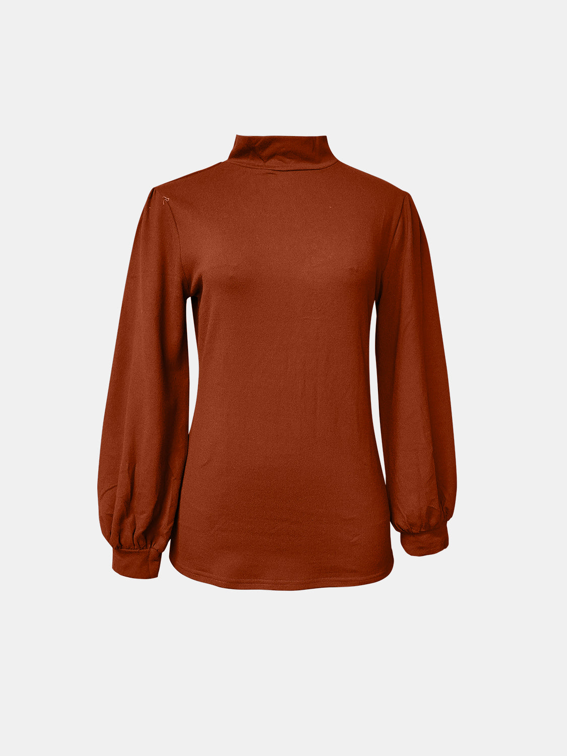 Mock Neck Long Sleeve T-Shirt