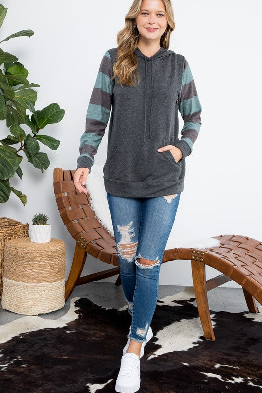 MIXED STRIPE SWEATSHIRT