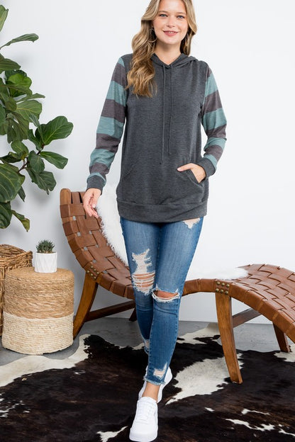 MIXED STRIPE SWEATSHIRT