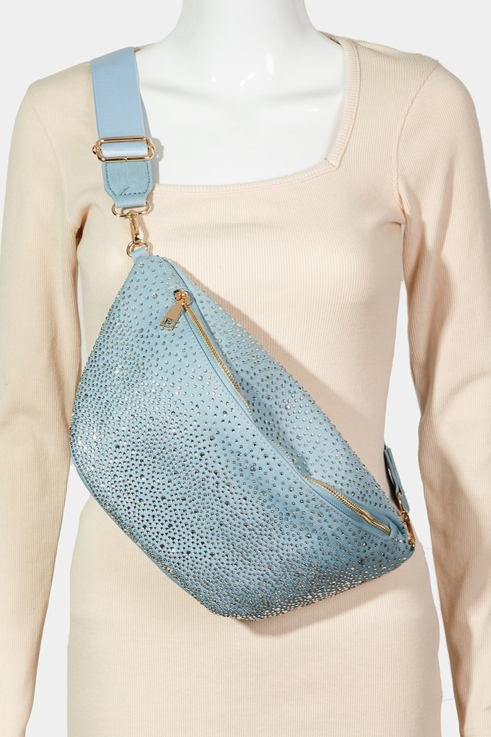 Rhinestone Studded Crossbody Bag