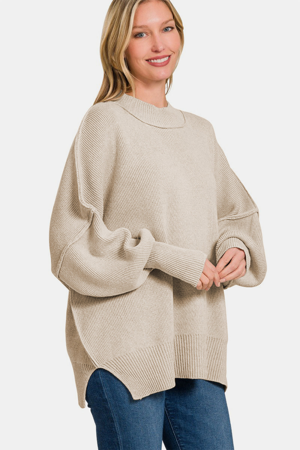 Side Sit Oversize Sweater