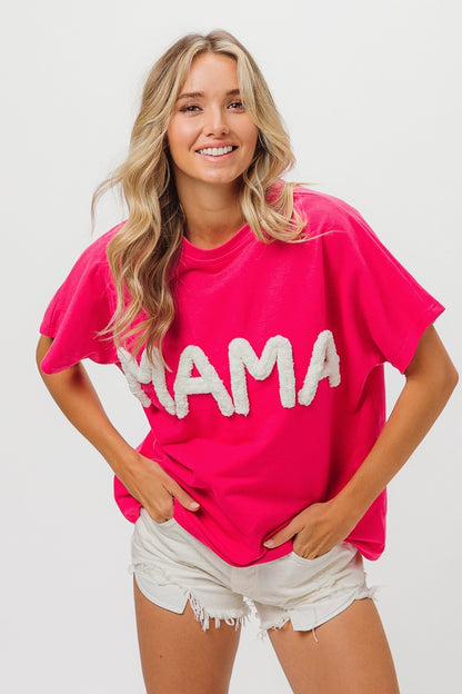 Round Neck Short Sleeve  Mama T-Shirt