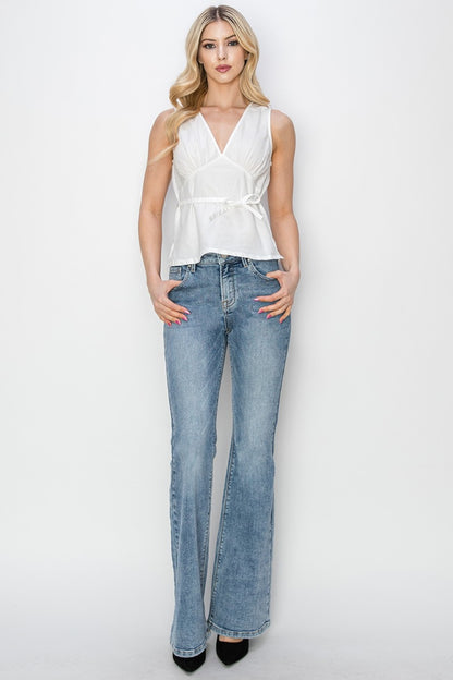 RISEN Mid Rise Bootcut Jeans