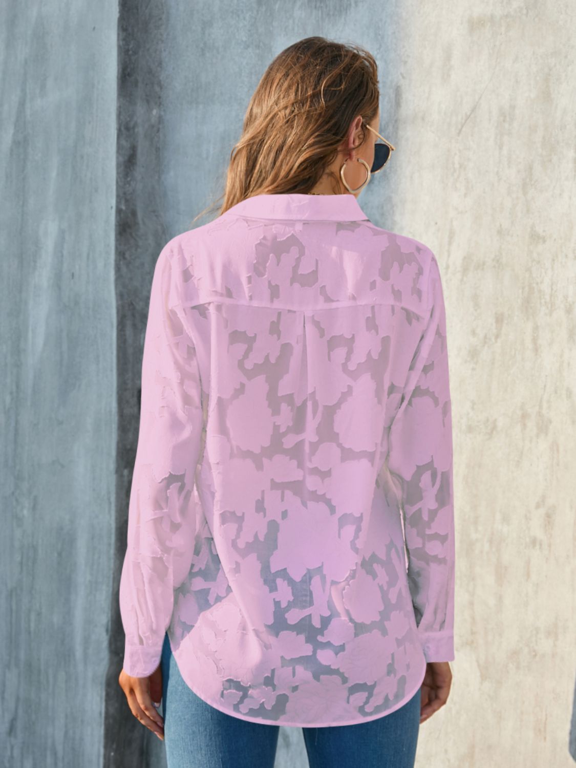 Collared Neck Long Sleeve Shirt