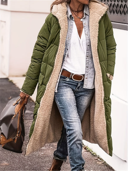 Zip Up Sherpa Hooded Coat