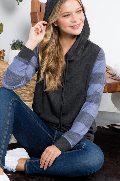 MIXED STRIPE SWEATSHIRT