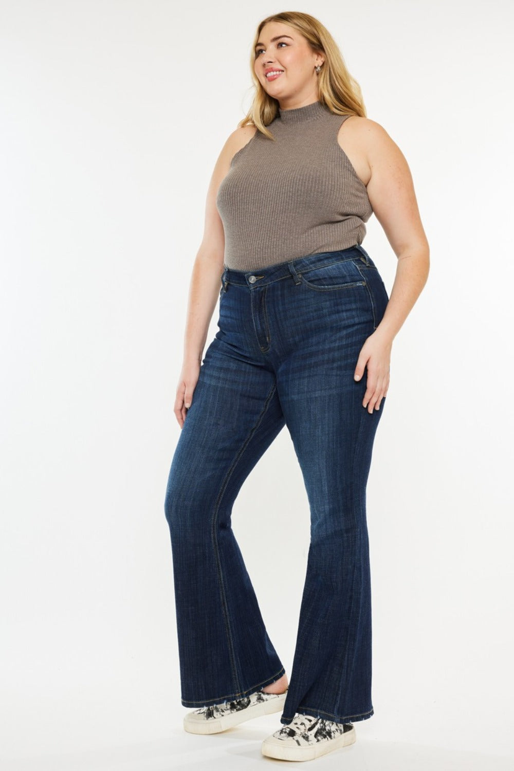 Kancan Mid Rise Flare Jeans