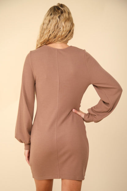 Ruched Detail Bodycon Mini Dress