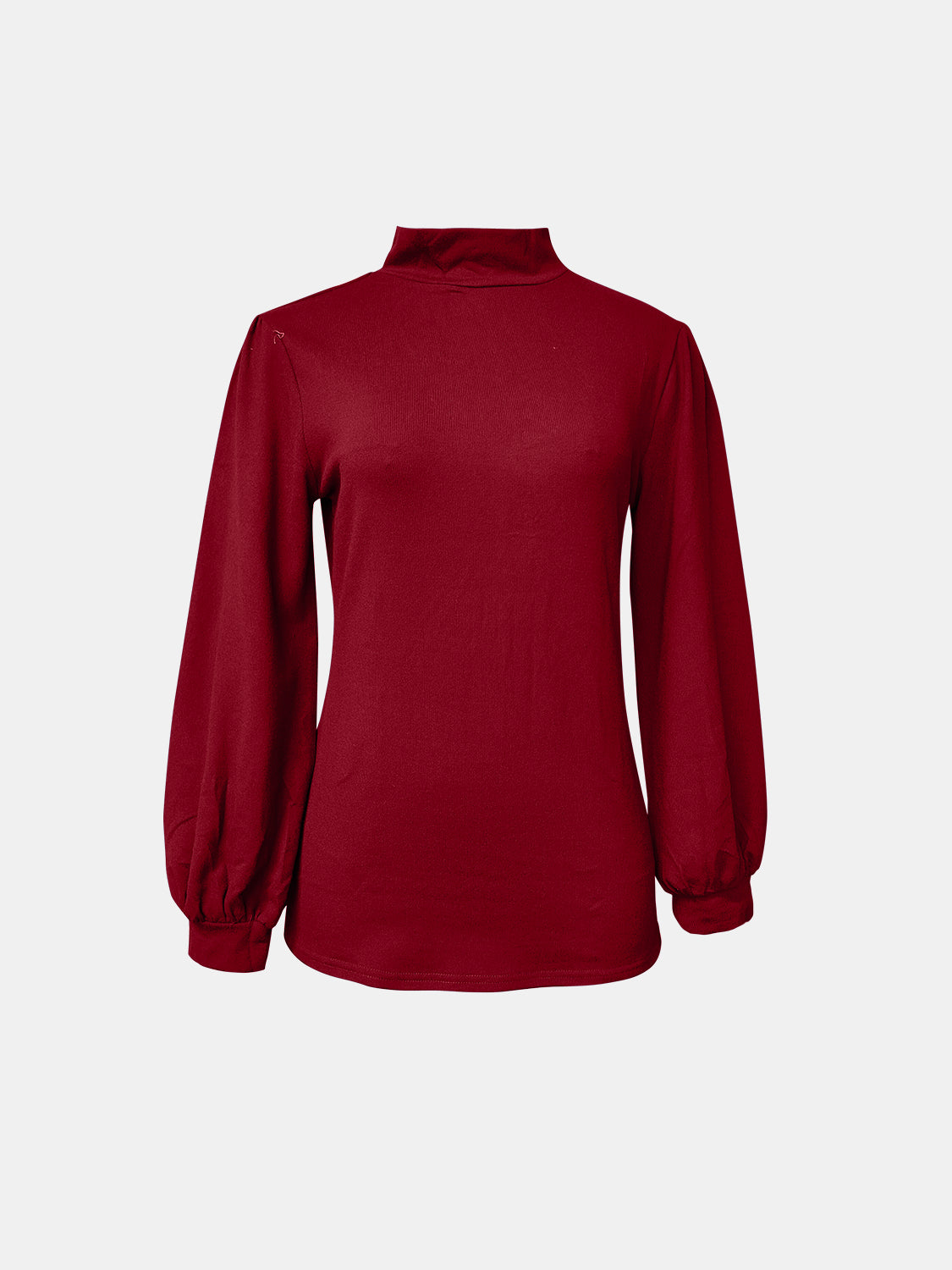 Mock Neck Long Sleeve T-Shirt