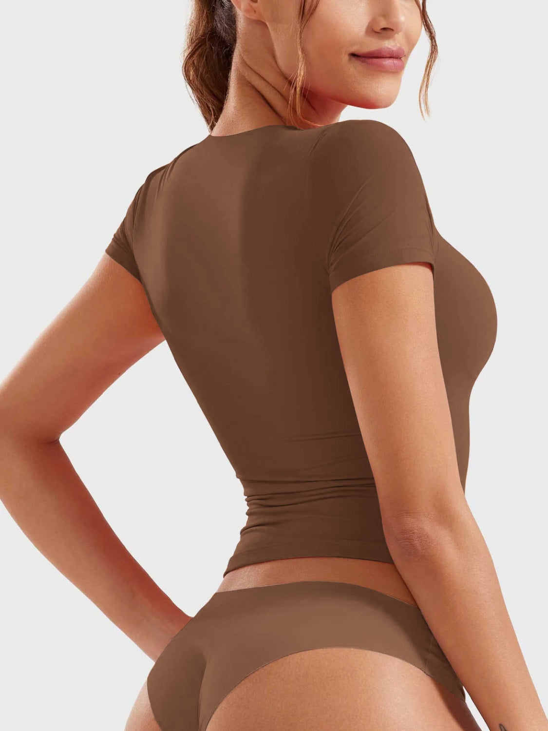 Half Zip Short Sleeve T-Shirt