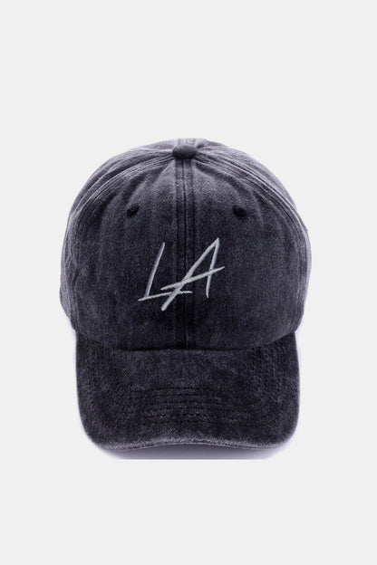 Washed Embroidered City Baseball Cap