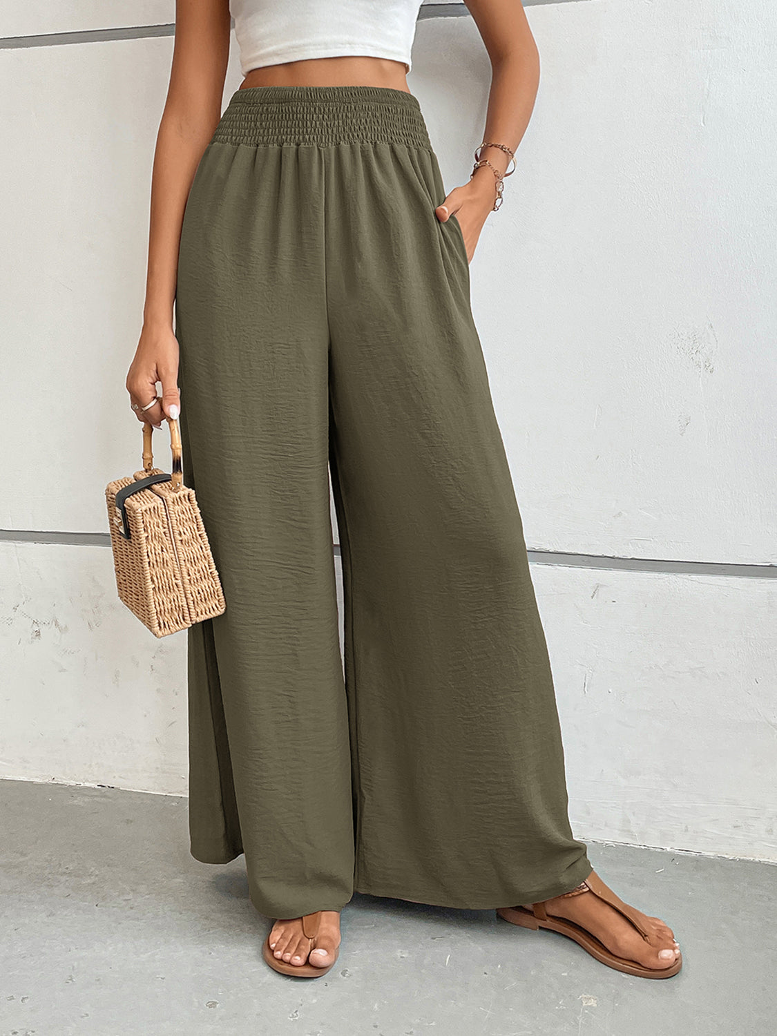 Wide Leg Pants with Pockets