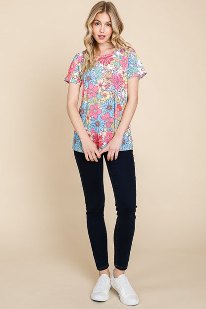 Floral Short Sleeve T-Shirt