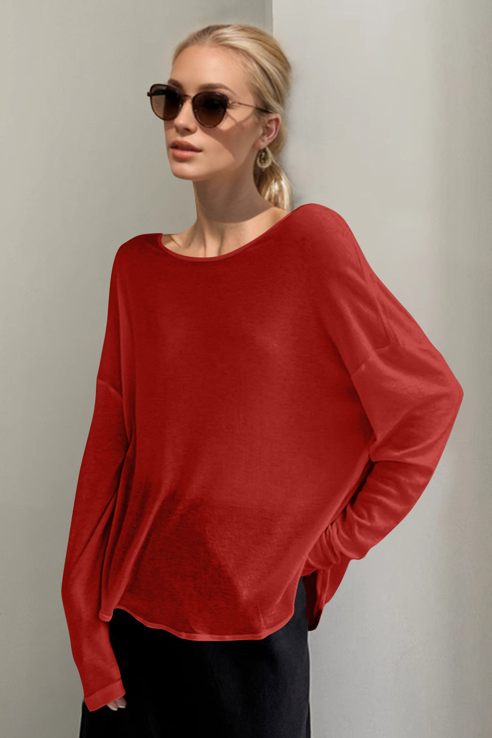 High-Low Long Sleeve T-Shirt