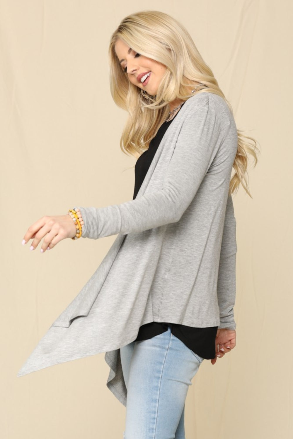 Open Front Knit Cardigan