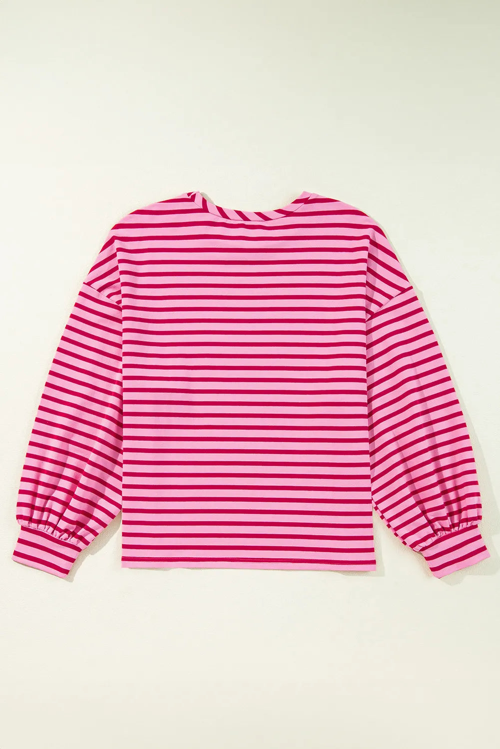 Striped Round Neck Long Sleeve Sweatshirt