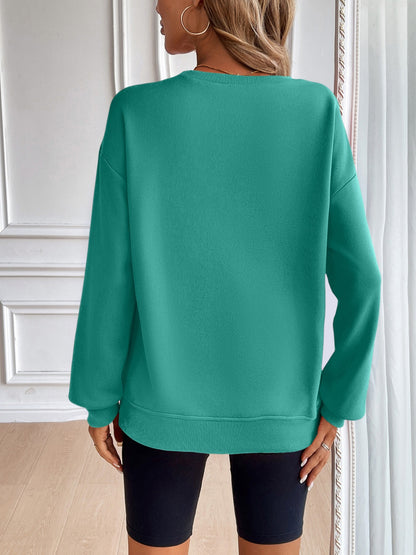 Round Neck Long Sleeve Sweatshirt