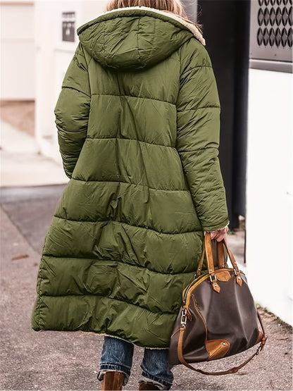 Zip Up Sherpa Hooded Coat