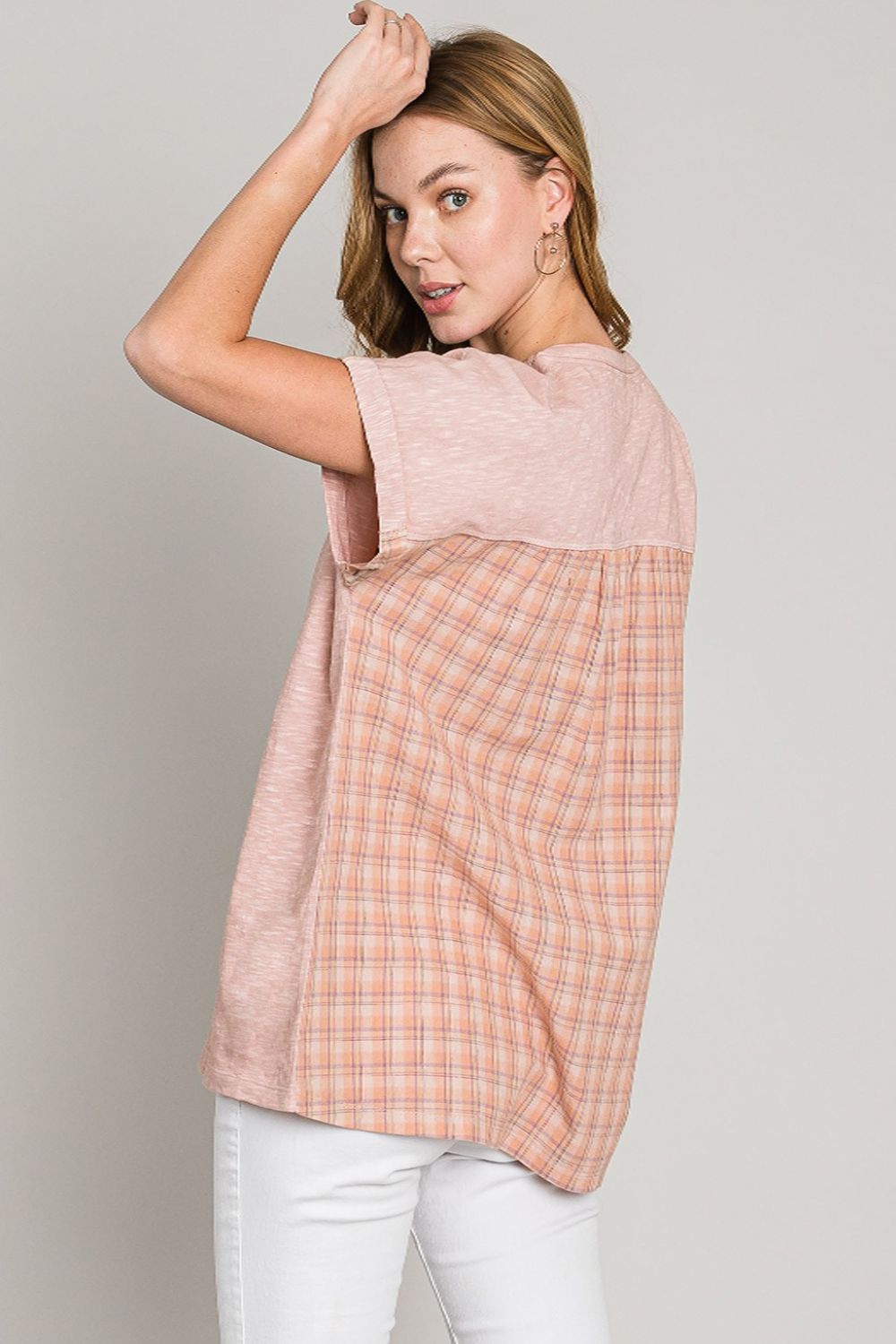 Plaid Short Sleeve T-Shirt