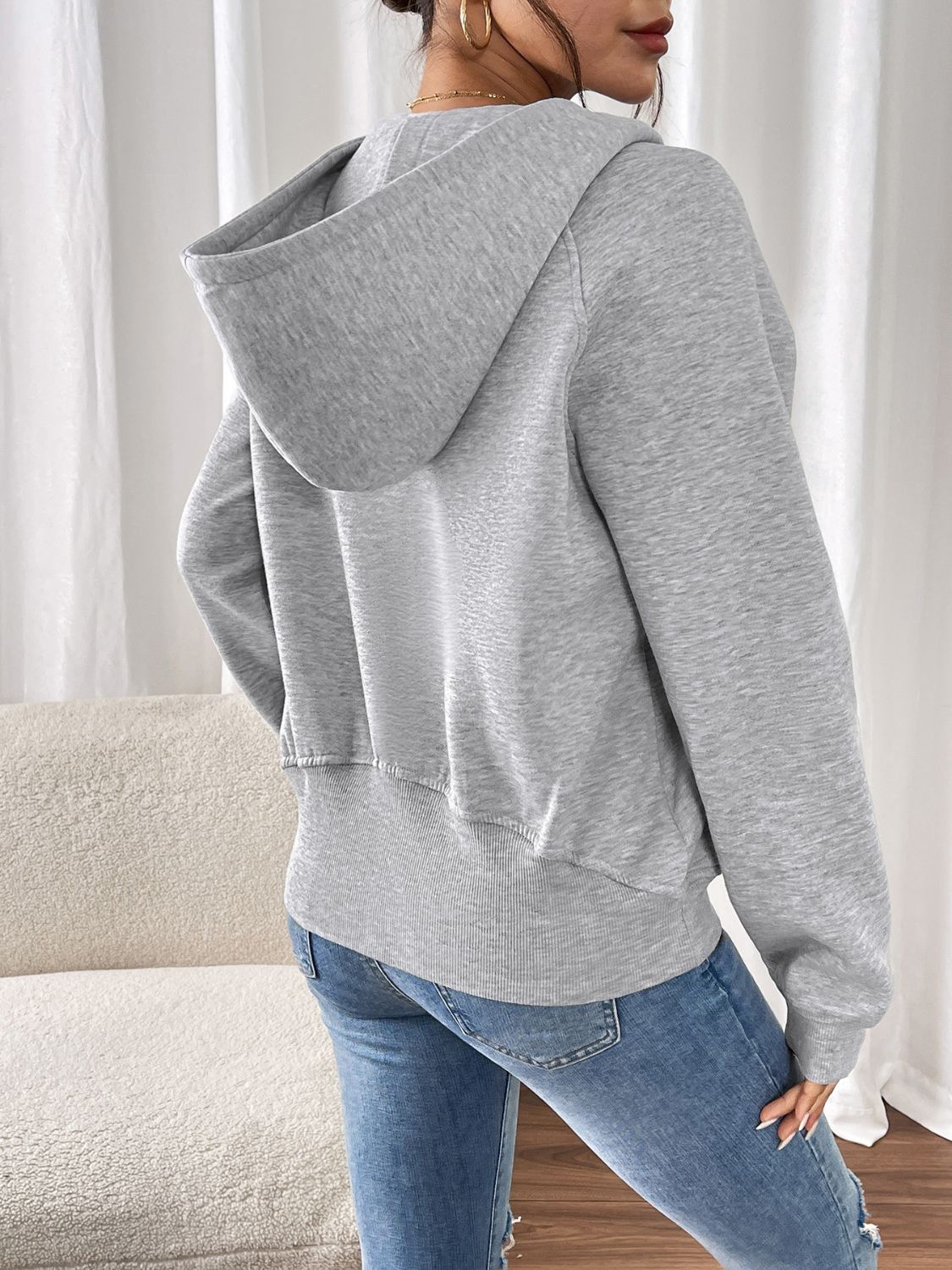 Half Zip Long Sleeve Hoodie