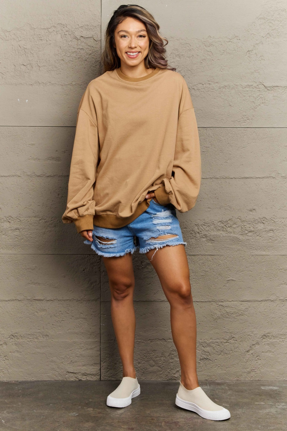 Round Neck Long Sleeve Sweatshirt