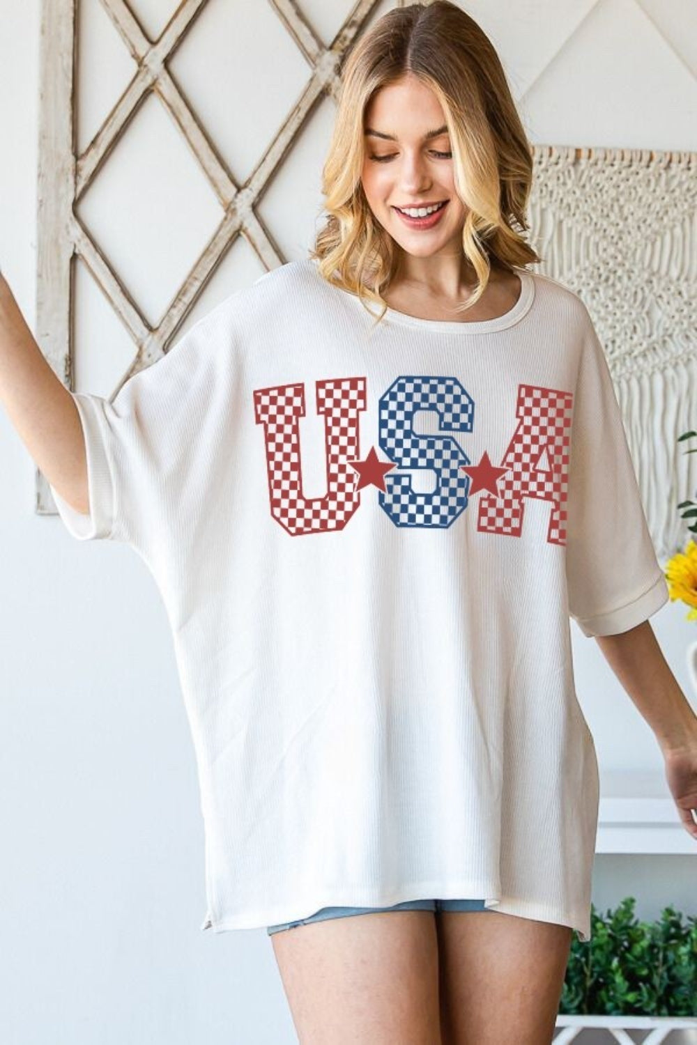 USA Graphic Round Neck T-Shirt