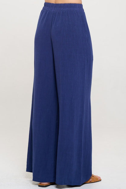 Linen Wide Leg Pants with Pockets