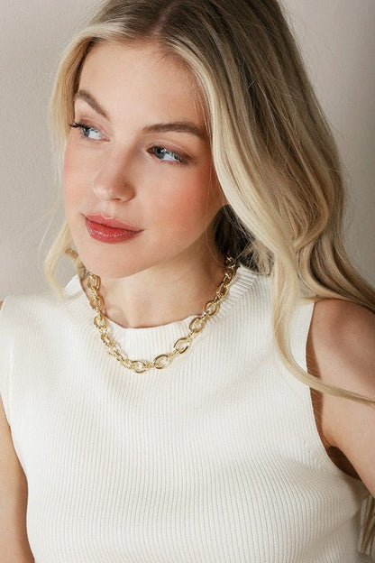 Bold chain necklace - gold