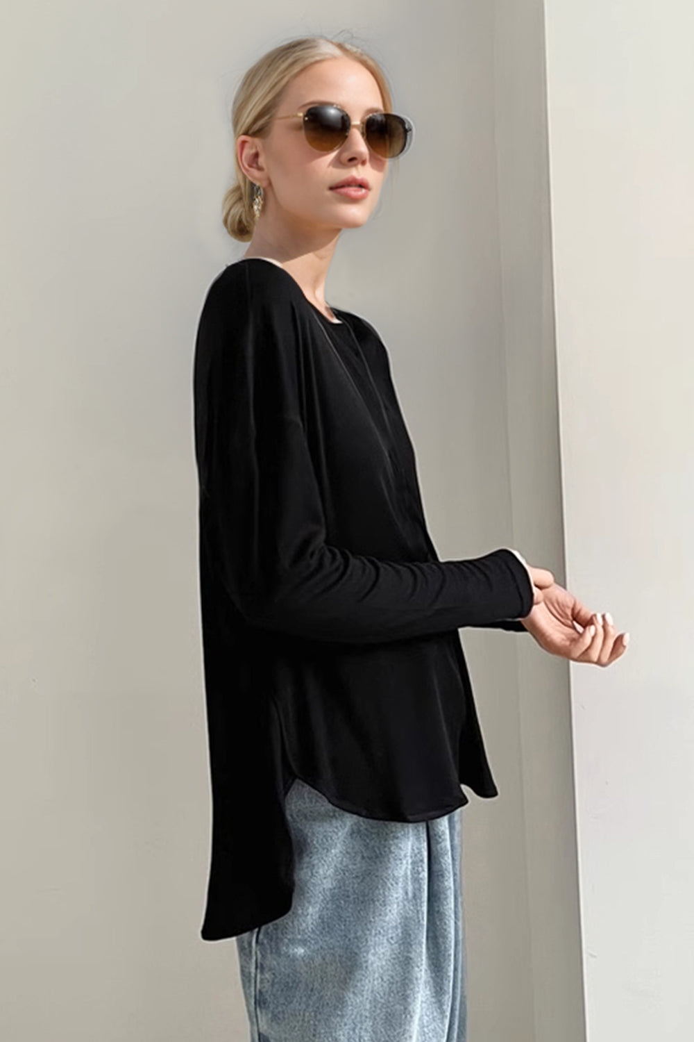 High-Low Long Sleeve T-Shirt