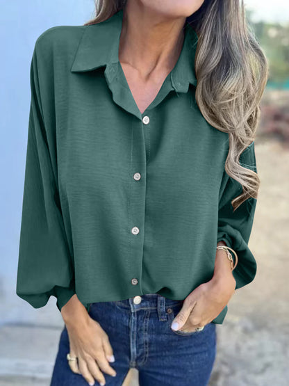 Collared Neck Long Sleeve Shirt