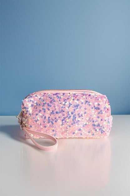 Colorful Shine Cosmetic Sequin Design Bag