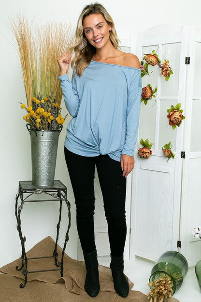 SOLID ONE SHOULDER TOP