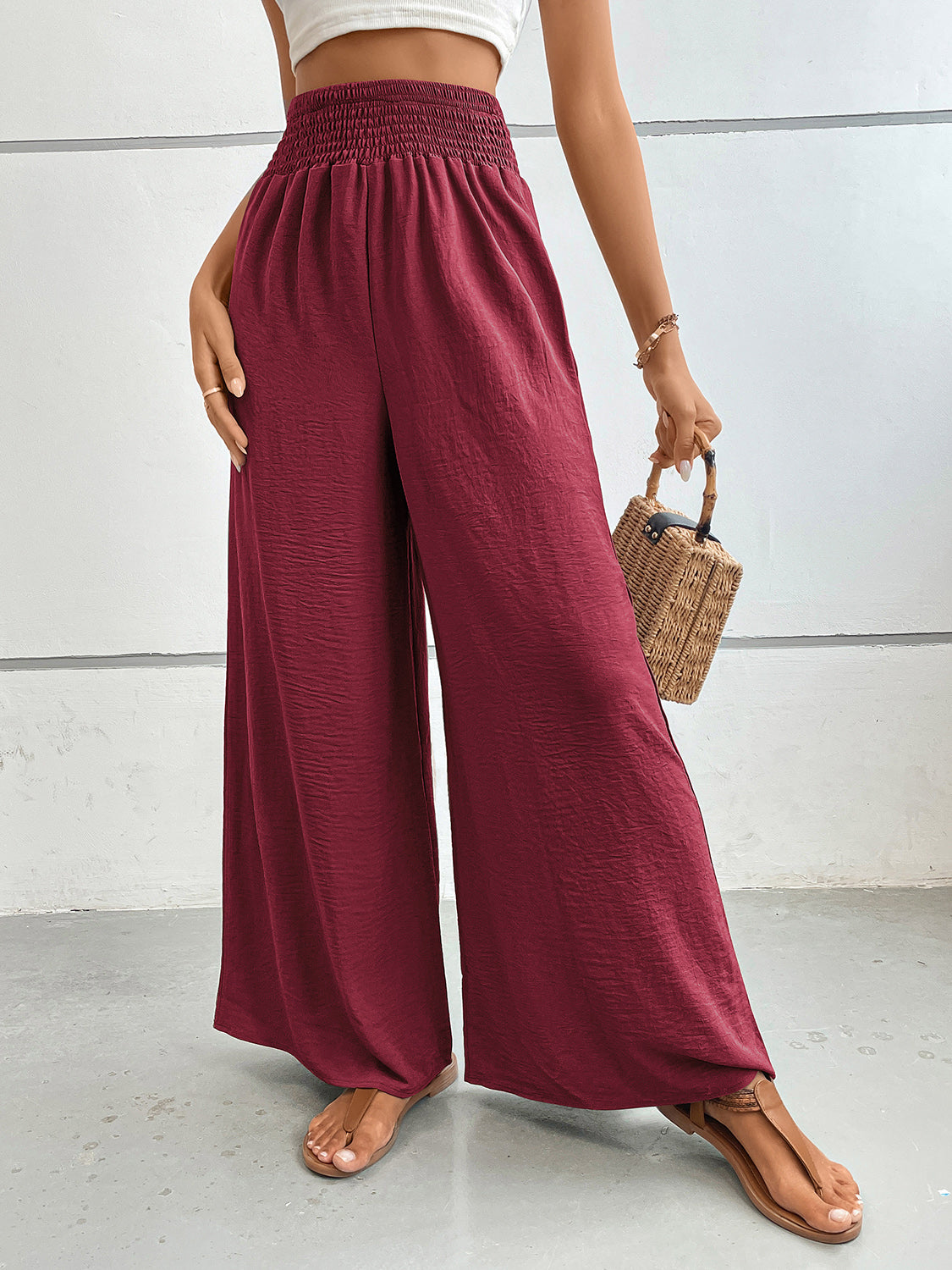 Wide Leg Pants with Pockets