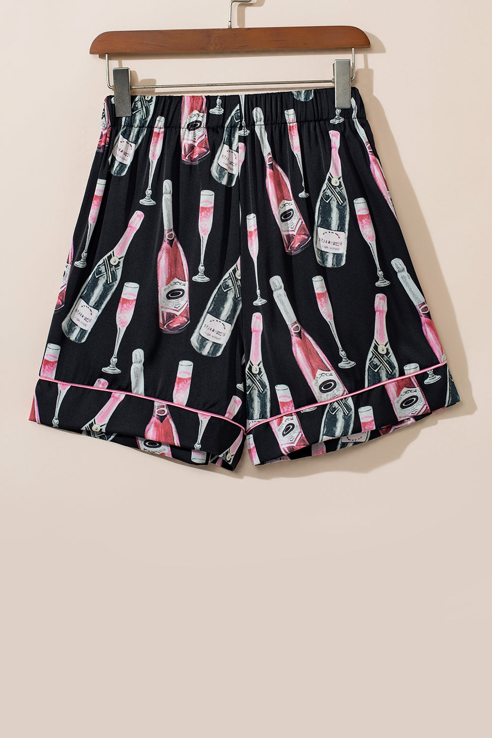 Champagne Print Short Sleeve Top and Shorts Set