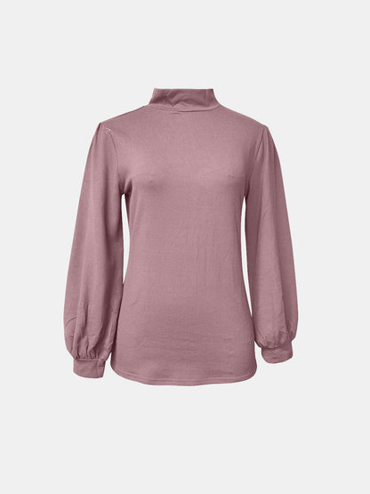 Mock Neck Long Sleeve T-Shirt