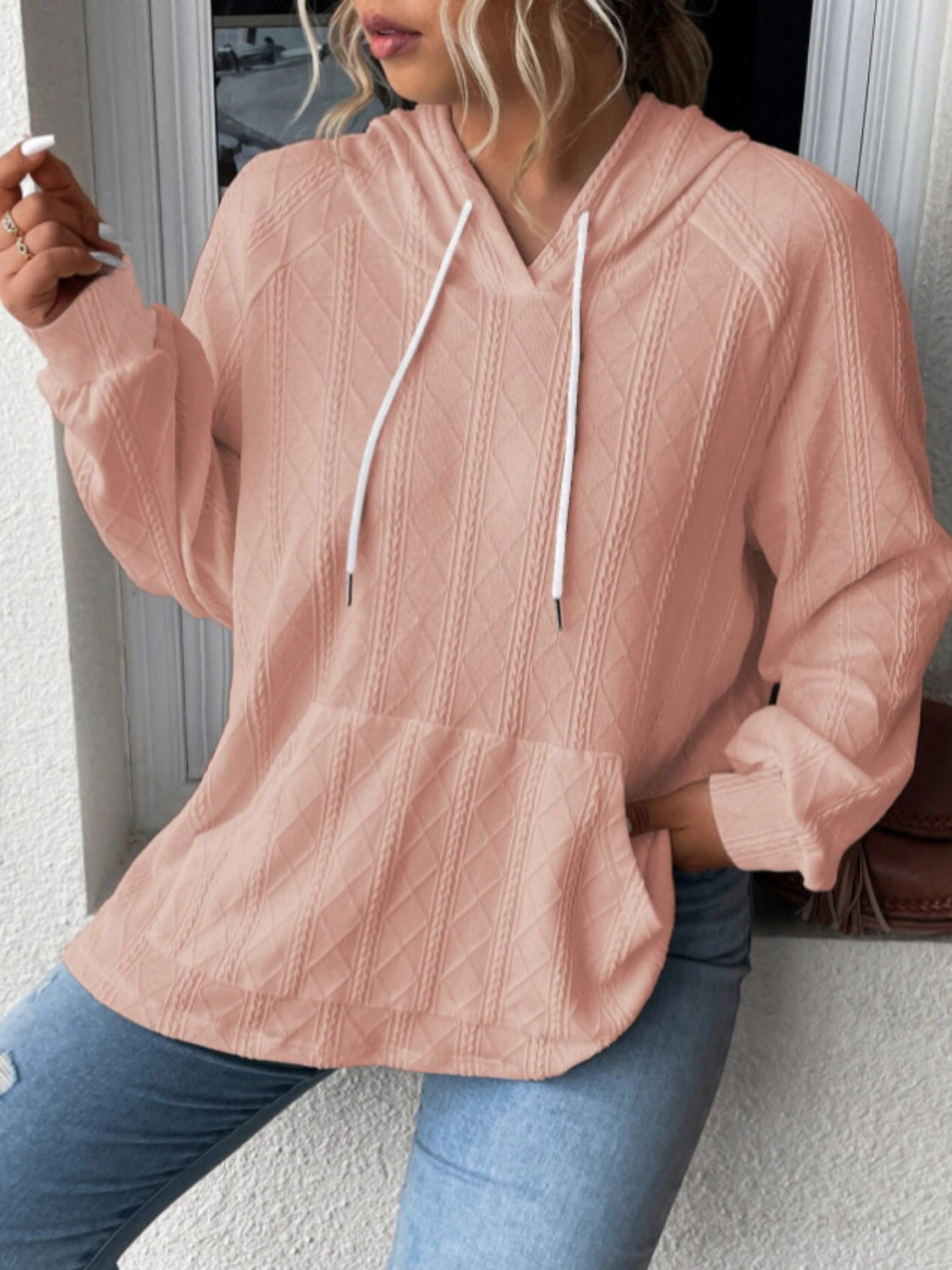 Drawstring Long Sleeve Hoodie