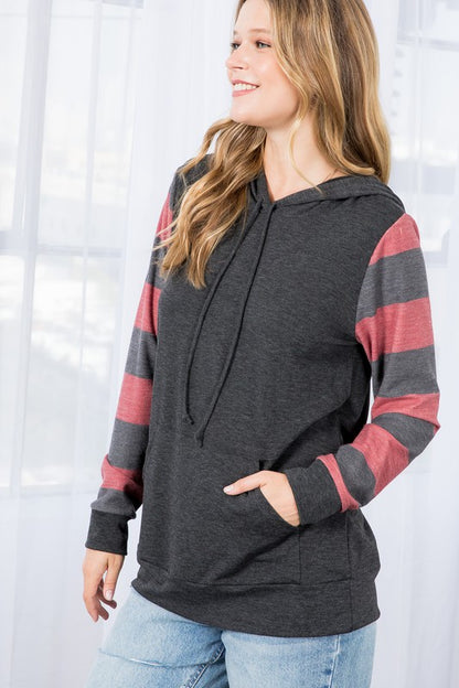 MIXED STRIPE SWEATSHIRT