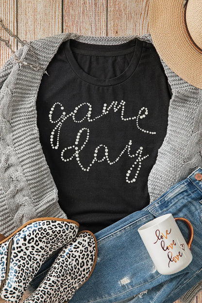 GAME DAY Round Neck Short Sleeve T-Shirt