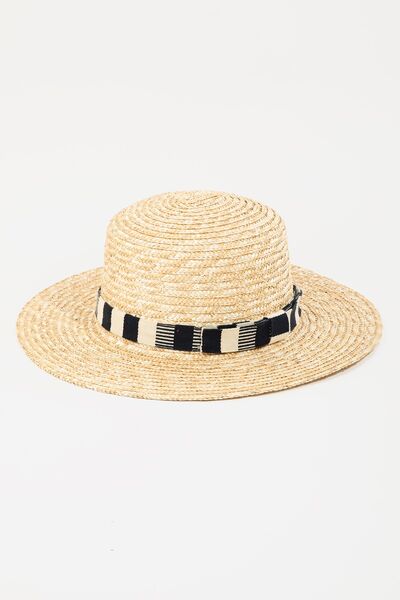 Strap Wide Brim Straw Hat