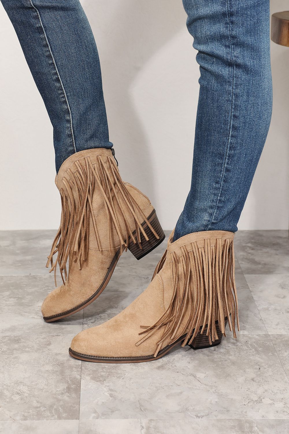 Wild Diva Legend Women's Fringe Cowboy Western Ankle Boots