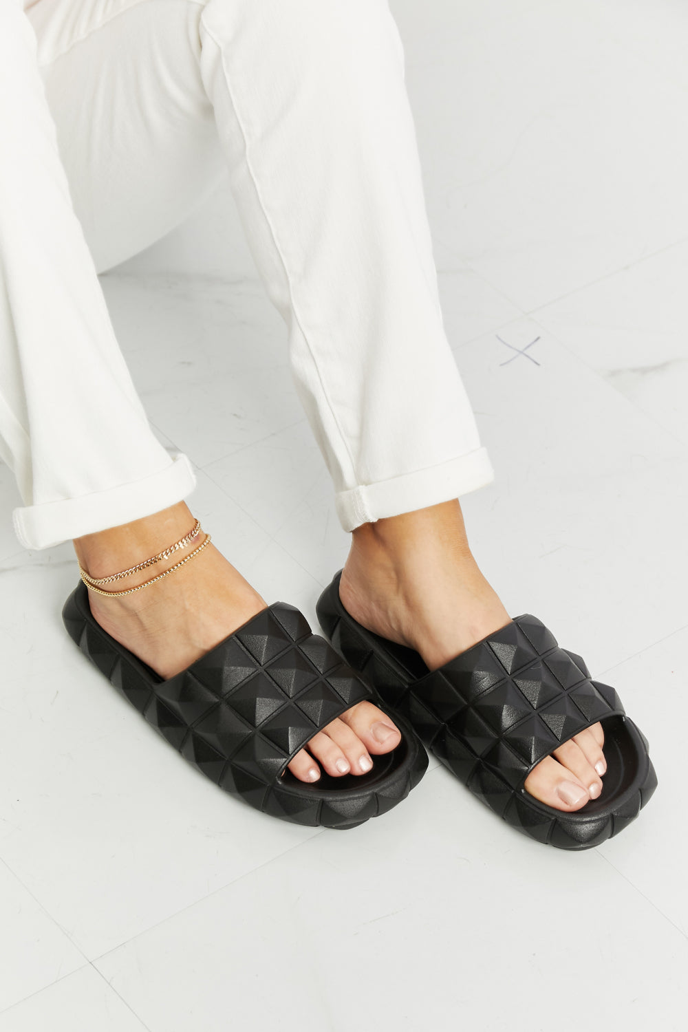 Let's Chill 3D Stud Slide Sandal