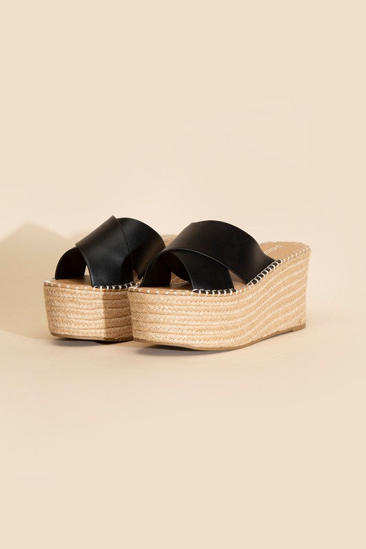 PARTNER-S RAFFIA PLATFORM SLIDES