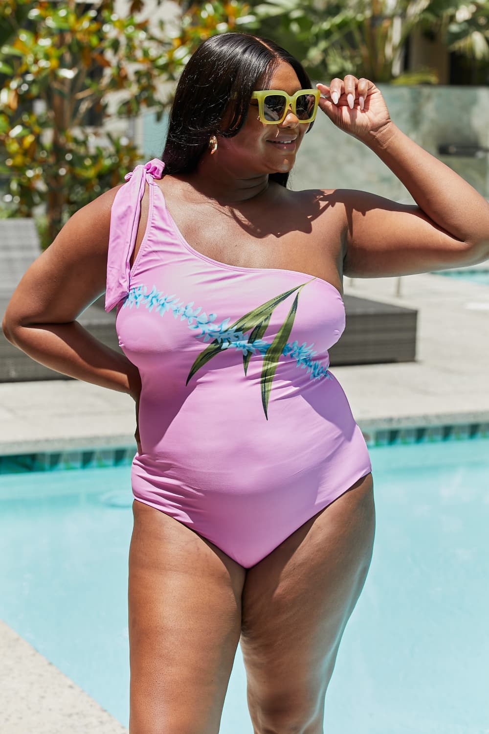 Vacay Mode One Shoulder Swimsuit in Carnation Pink