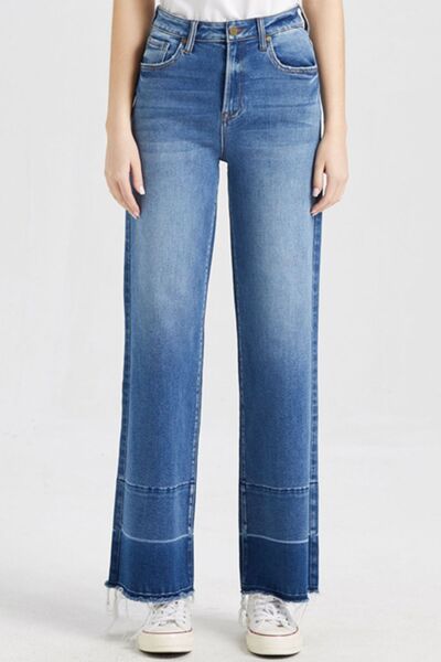 BAYEAS High Waist Cat's Whisker Wide Leg Jeans