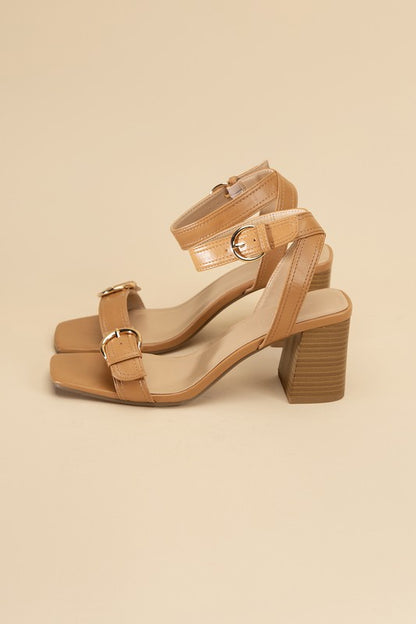 TREATY-S BUCKLE SANDAL HEELS