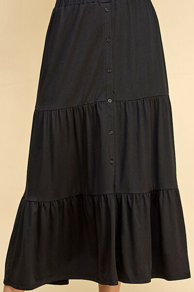 Tiered Midi Skirt