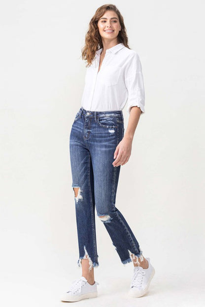 Lovervet High Rise Crop Straight Leg Jeans